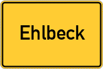 Place name sign Ehlbeck
