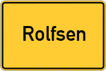 Place name sign Rolfsen