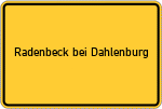Place name sign Radenbeck bei Dahlenburg