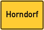 Place name sign Horndorf