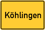 Place name sign Köhlingen