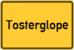 Place name sign Tosterglope
