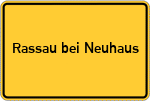 Place name sign Rassau bei Neuhaus, Elbe