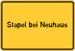 Place name sign Stapel bei Neuhaus, Elbe