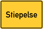 Place name sign Stiepelse