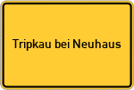 Place name sign Tripkau bei Neuhaus, Elbe