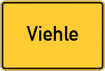 Place name sign Viehle