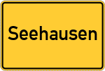 Place name sign Seehausen, Kreis Osterholz