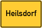 Place name sign Heilsdorf