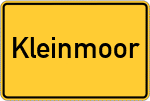 Place name sign Kleinmoor, Kreis Osterholz