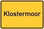 Place name sign Klostermoor