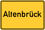 Place name sign Altenbrück