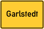 Place name sign Garlstedt