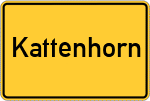 Place name sign Kattenhorn