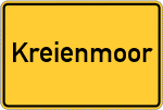 Place name sign Kreienmoor