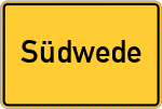 Place name sign Südwede