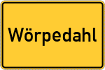 Place name sign Wörpedahl