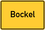 Place name sign Bockel, Kreis Rotenburg, Wümme