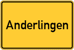 Place name sign Anderlingen