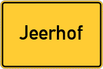 Place name sign Jeerhof, Kreis Rotenburg, Wümme