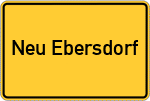 Place name sign Neu Ebersdorf, Kreis Bremervörde