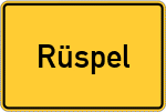 Place name sign Rüspel