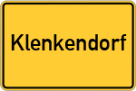 Place name sign Klenkendorf