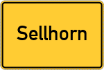 Place name sign Sellhorn