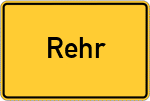 Place name sign Rehr