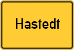 Place name sign Hastedt, Wümme