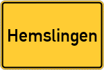 Place name sign Hemslingen