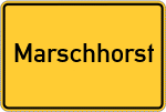 Place name sign Marschhorst