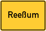 Place name sign Reeßum