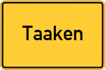 Place name sign Taaken