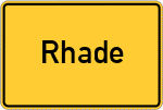 Place name sign Rhade