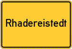 Place name sign Rhadereistedt