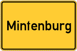 Place name sign Mintenburg
