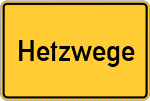 Place name sign Hetzwege