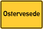 Place name sign Ostervesede