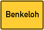 Place name sign Benkeloh