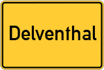 Place name sign Delventhal