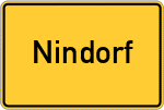Place name sign Nindorf, Kreis Rotenburg, Wümme