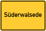 Place name sign Süderwalsede