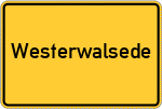 Place name sign Westerwalsede