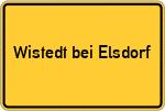 Place name sign Wistedt bei Elsdorf, Niedersachsen