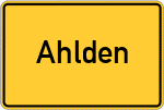 Place name sign Ahlden