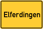 Place name sign Elferdingen