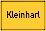 Place name sign Kleinharl, Kreis Fallingbostel