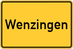 Place name sign Wenzingen