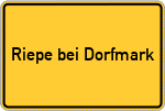 Place name sign Riepe bei Dorfmark